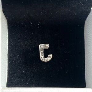 Silver Initial 'J' Charm